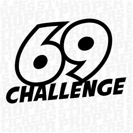 69 CHALLENGE STICKER NAKLEJKA